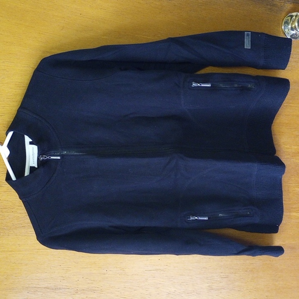 Liz Claiborne Petite Small Black Zip-Up Jacket w/ Pockets, Sweater-like